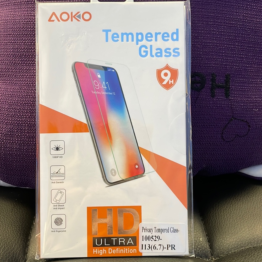 iPhone 13(6.7) privacy tempered glass screen protector